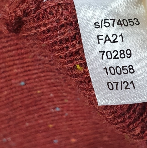 LOFT‎ Knit Sweater Burnt Orange/Red Multi-Color Sprinkles Women's Size L - Picture 8 of 9
